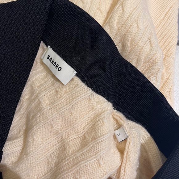 Sandro Knitted polo sweater T3/L - Picture 9 of 10